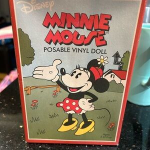 Schylling Disney Minnie Mouse Posable Vinyl Doll - Red and Black